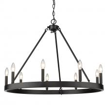  1017-9 BLK - Alastair 9-Light Chandelier in Matte Black